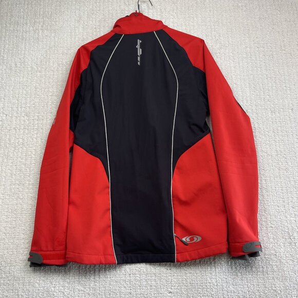 Y2K Salomon Soft Shell Jacket Clima Wind Red Mens Medium Hiking Outdoor - Picture 11 of 14